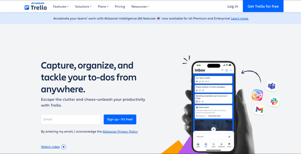 Trello — For Task & Workflow Management